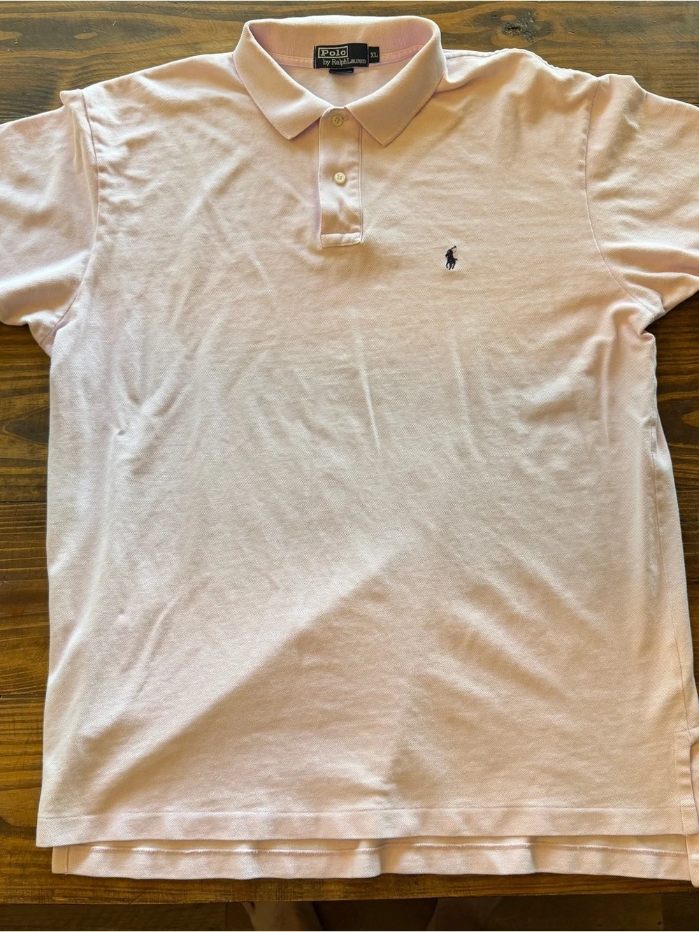 Ralph Lauren Men’s Pale Pink Polo with Navy Pony